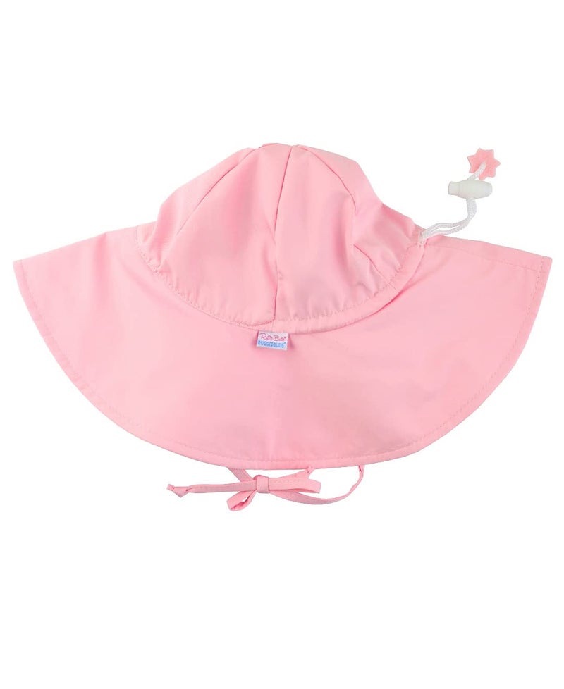 RuffleButtsÂ® Baby/Toddler Girls Baby/Toddler Sun Hat with UPF 50+ Sun Protection and Floppy Wide Brim - Pink, 2T-4T - Image 1